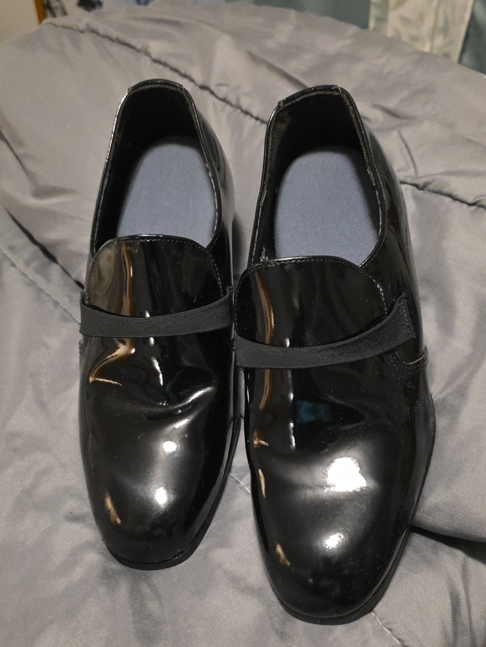 Men's Black Patent Slip-On Dress Loafers